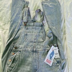 Celebrity Pink Light Blue Denim Overalls